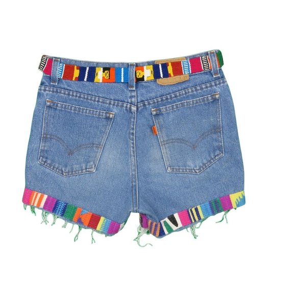 1980s Vintage Levis 718 0917 Orange Tab Shorts Sz. 30 - Picture 1 of 3